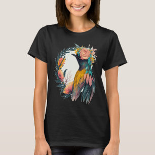 Cute Bird Of Paradise Bird Flower Crown Pet Birds T-Shirt
