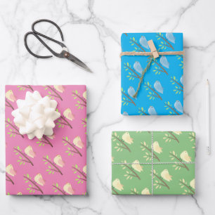 Cute bird on a branch Wrapping Paper Sheets