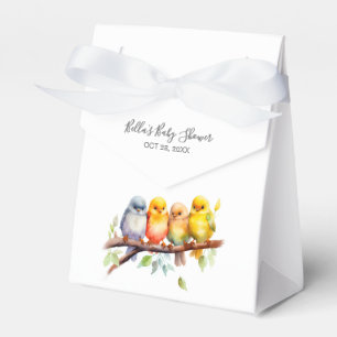 Cute Bird on Tree Branch Baby Shower Favour Box