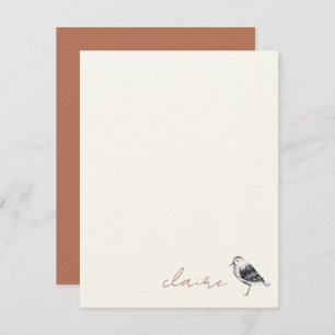 Cute Bird Personalised Note Card