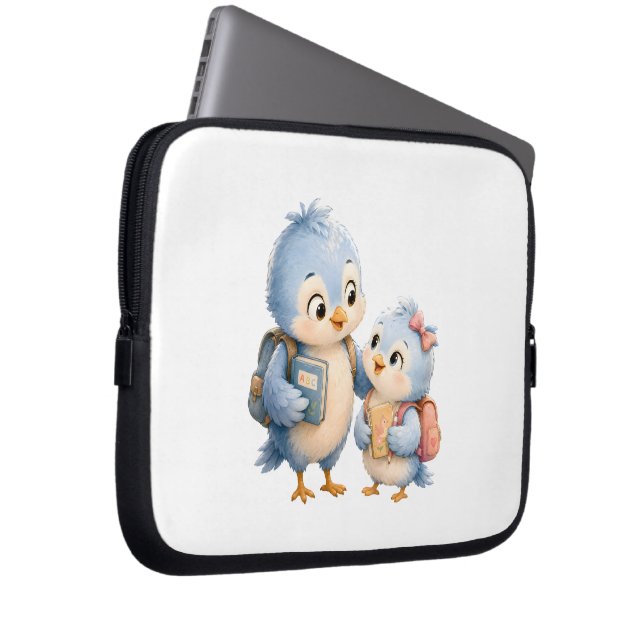 Cute Bird Tech Organiser Sleeve (Front Right)