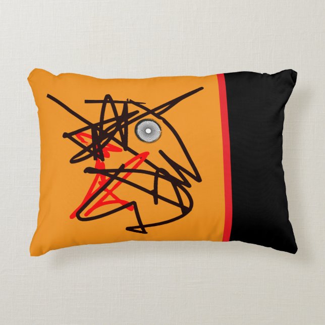 CUTE BIRD THROW PILLOW! DECORATIVE CUSHION (Front)