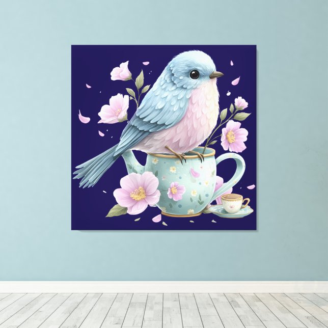 Cute Bird Wall Art (Insitu(Wood Floor))