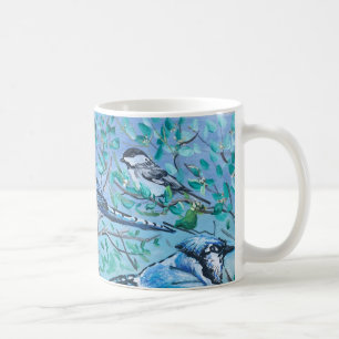 Cute Bird Watching Art Work Coffee Mug