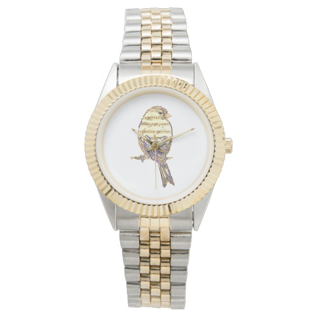 Cute Bird with Music Notes Customise  Watch (Front)