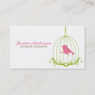 Cute Birdcage Business Card