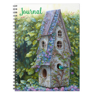 Cute Birdhouse Nature Art Journal