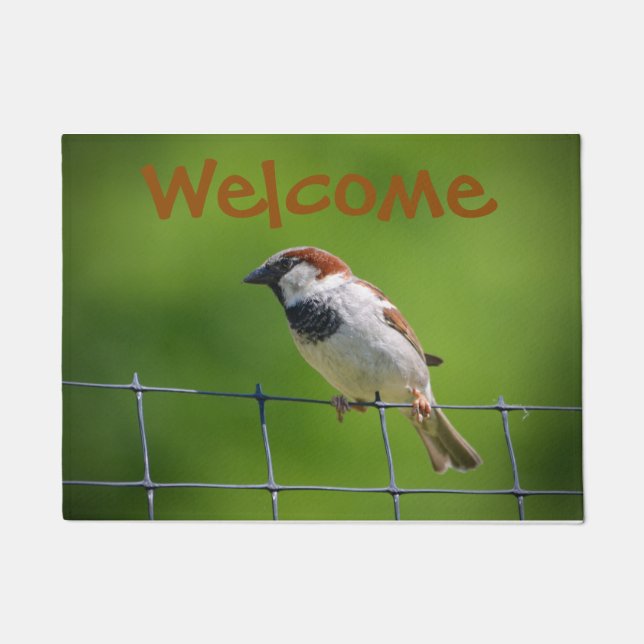 Cute Birdie Welcome Mat (Front)