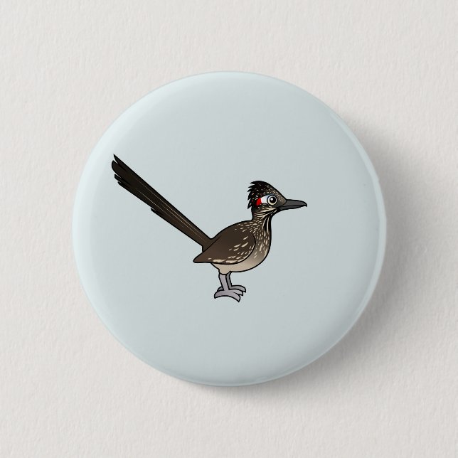 Cute Birdorable Roadrunner 6 Cm Round Badge (Front)