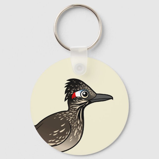 Cute Birdorable Roadrunner Key Ring (Front)