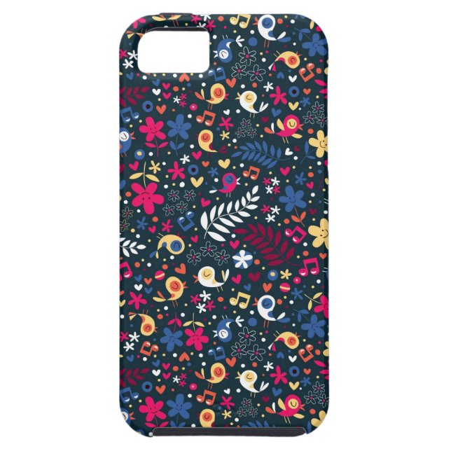 cute birds and flowers pattern Case-Mate iPhone case (Back)