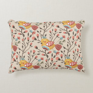 Cute Birds Boho Pattern Decorative Cushion