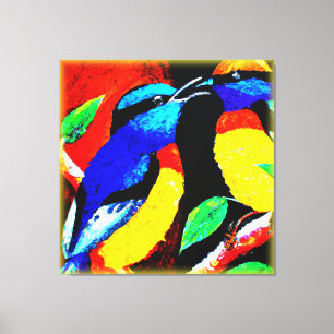 Cute Birds Couple. Buy Now Canvas Print