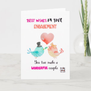 Cute Birds Engagement Card