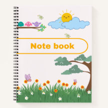 Cute Birds, Flowers, and Trees Notebook