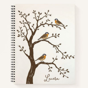 Cute Birds In a Tree Journal / Notebook