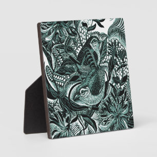 Cute Birds In Forest Vintage Art Plaque