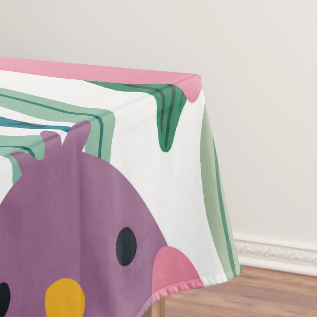 Cute Birds Pattern Tablecloth (In Situ)