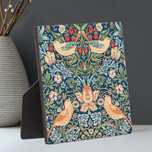 Cute Birds, Strawberry Thief Vintage Art Plaque