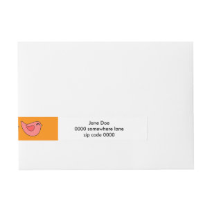 Cute birds wraparound address labels