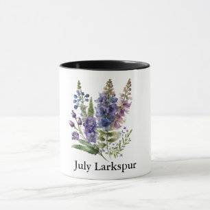 Cute Birth Month Flowers/July Larkspur Mug