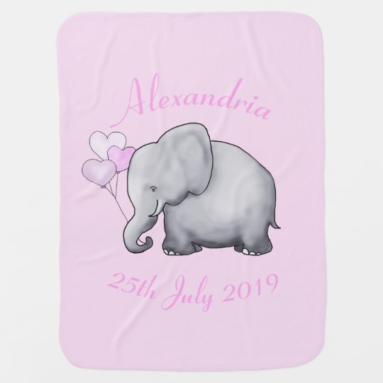 Baby Swaddle Blanket Soft Cartoon Elephant Stroller ...