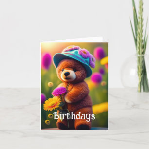 Cute Birthday Bear Greeting Card