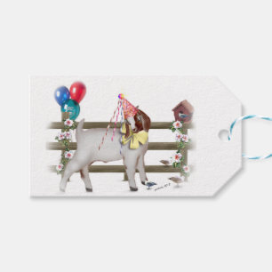 Cute Birthday Boer Goat Kid Gift Tags