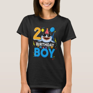 Cute Birthday Boy 2 Years Old Kids 2nd Birthday Bo T-Shirt