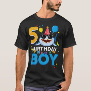 Cute Birthday Boy 5 Years Old Kids 5th Birthday Bo T-Shirt