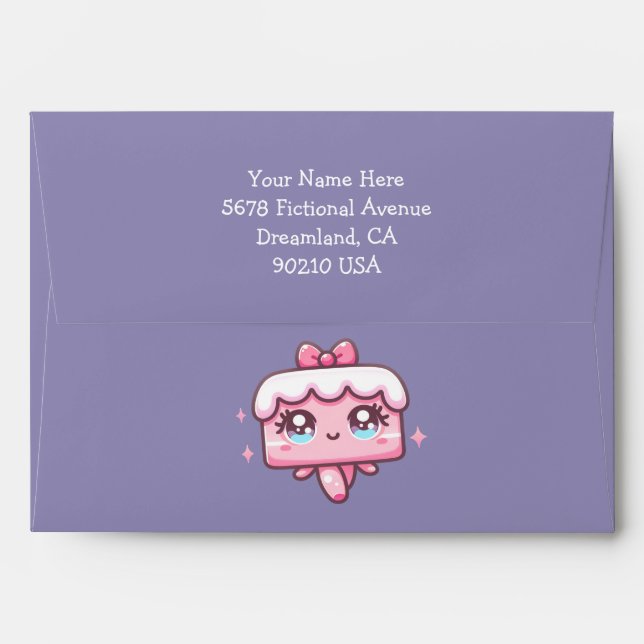 Cute Birthday Cake Envelopes (Back (Top Flap))