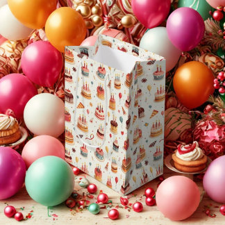 Cute Birthday Cakes Gift Bag