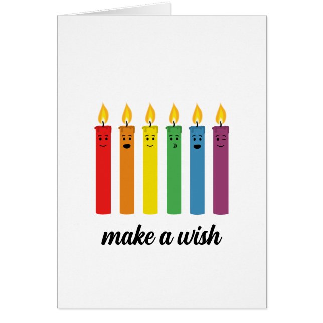 Cute Birthday Candles - Card (Front)