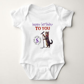 Cute Birthday Cat Baby Bodysuit