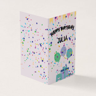 Cute Birthday celebration Greeting card design
