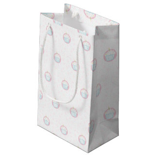 Cute Birthday Cupcake with Candle Small Gift Bag
