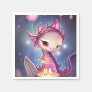 Cute Birthday Dargon  Napkin