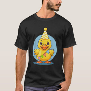 Cute Birthday Duck Girls Boys Kid Toddler Rubber D T-Shirt