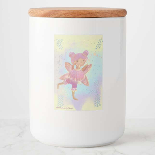cute birthday fairy food label (Front)