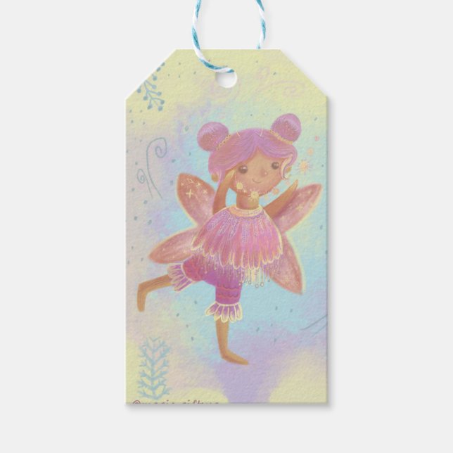 cute birthday fairy gift tags (Front)