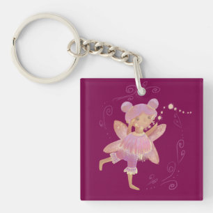 cute birthday fairy key ring