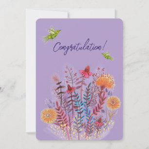 cute birthday floral invitation
