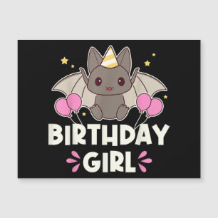 Cute Birthday Girl Bat Graphic