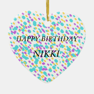 Cute birthday greeting cards for her ceramic tree decoration