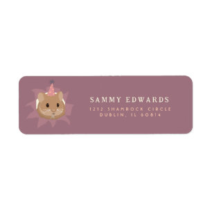 Cute Birthday Hamster in muted tones