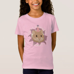 Cute Birthday Hamster in muted tones T-Shirt