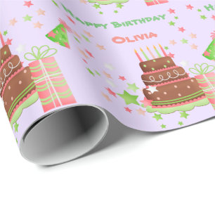 Cute Birthday Images Personalised Wrapping Paper