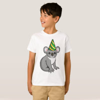 Cute Birthday Koala Party Hat Drawing Kids' Shirt