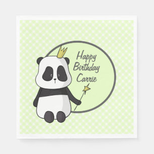 Cute Birthday Panda  Napkin