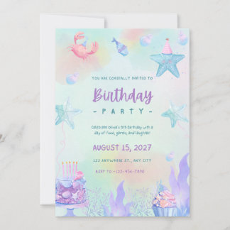 Cute Birthday Party Invitation | Editable Canva
